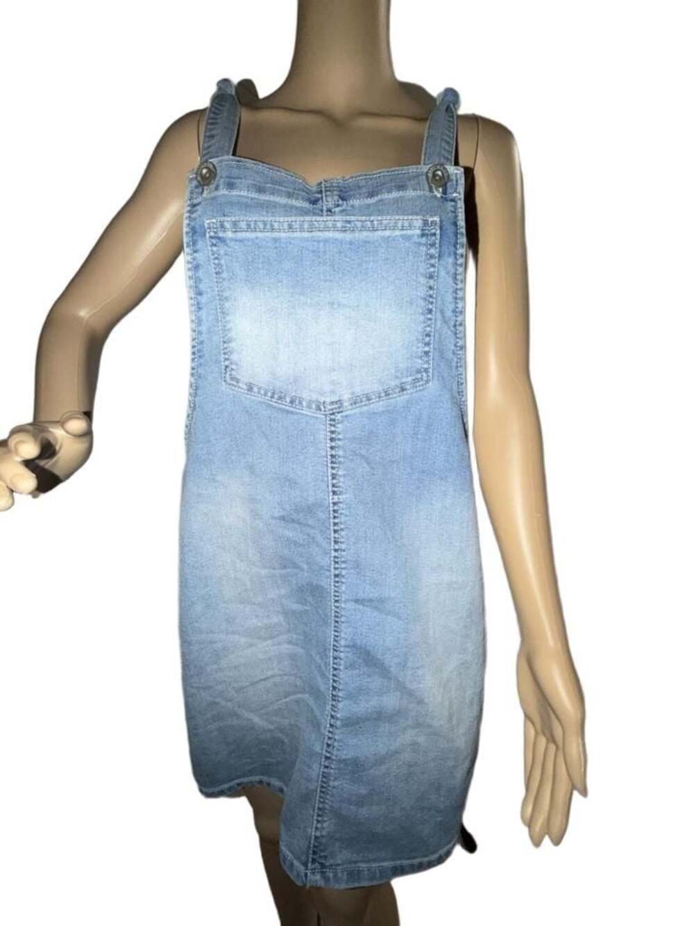Vintage Blue Spice Denim Overall Dress Mini Skirtall Medium